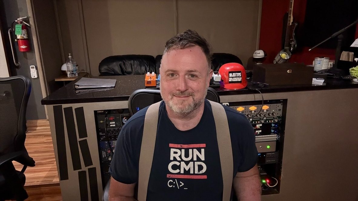 Justin DiCenzo, Grammy-credited audio engineer and producer, in the control room at Clayton Studios in Saint Louis, MO
